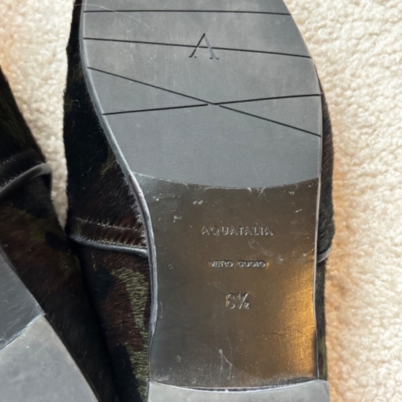 Aquatalia Camo Revy Calf Hair Loafers Flats Size 8.5 Made in Italy - Picture 5 of 5